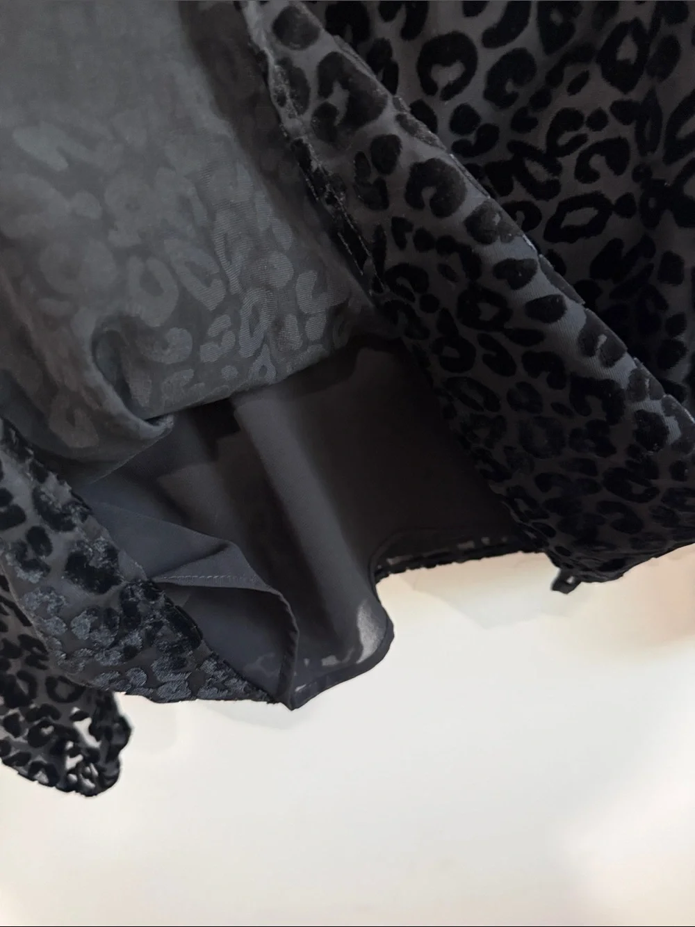 Banana Republic Black Leopard Print Long Sleeve Blouse